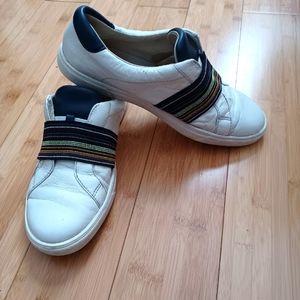 Top Gloria White Leather Oxford Shoes